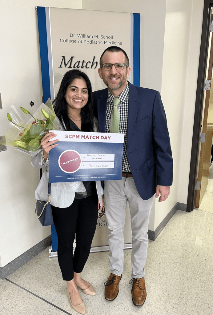 Photo of Aashi Modi on match day - Matching with Yale New Haven Podiatric Residency